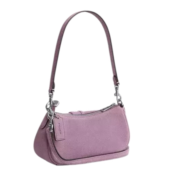 Coach Ashton Mini Suede Light Violet Shoulder Bag - Picture 10 of 13